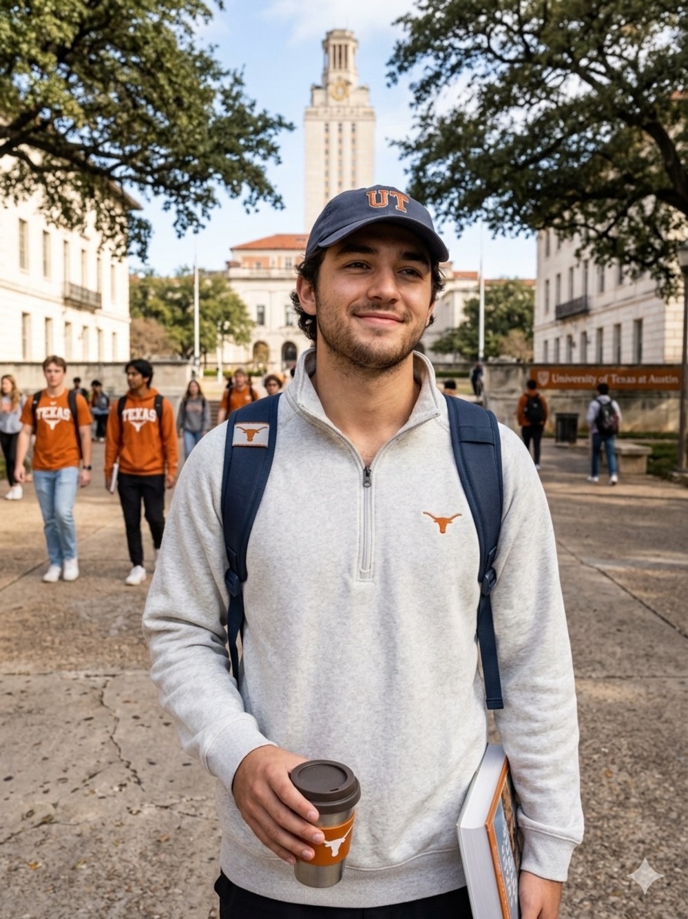 Champion XL Tx  UT Longhorns Logo zip pullover sweatshirt